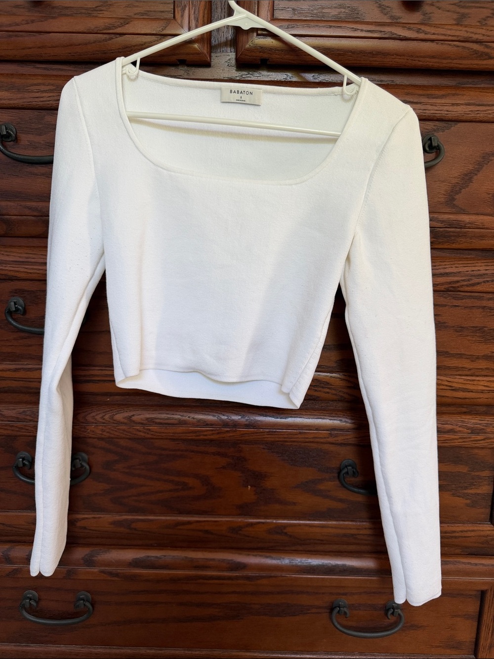 Babaton white Sculpt knit Prominence Aritiza long sleeve - size S